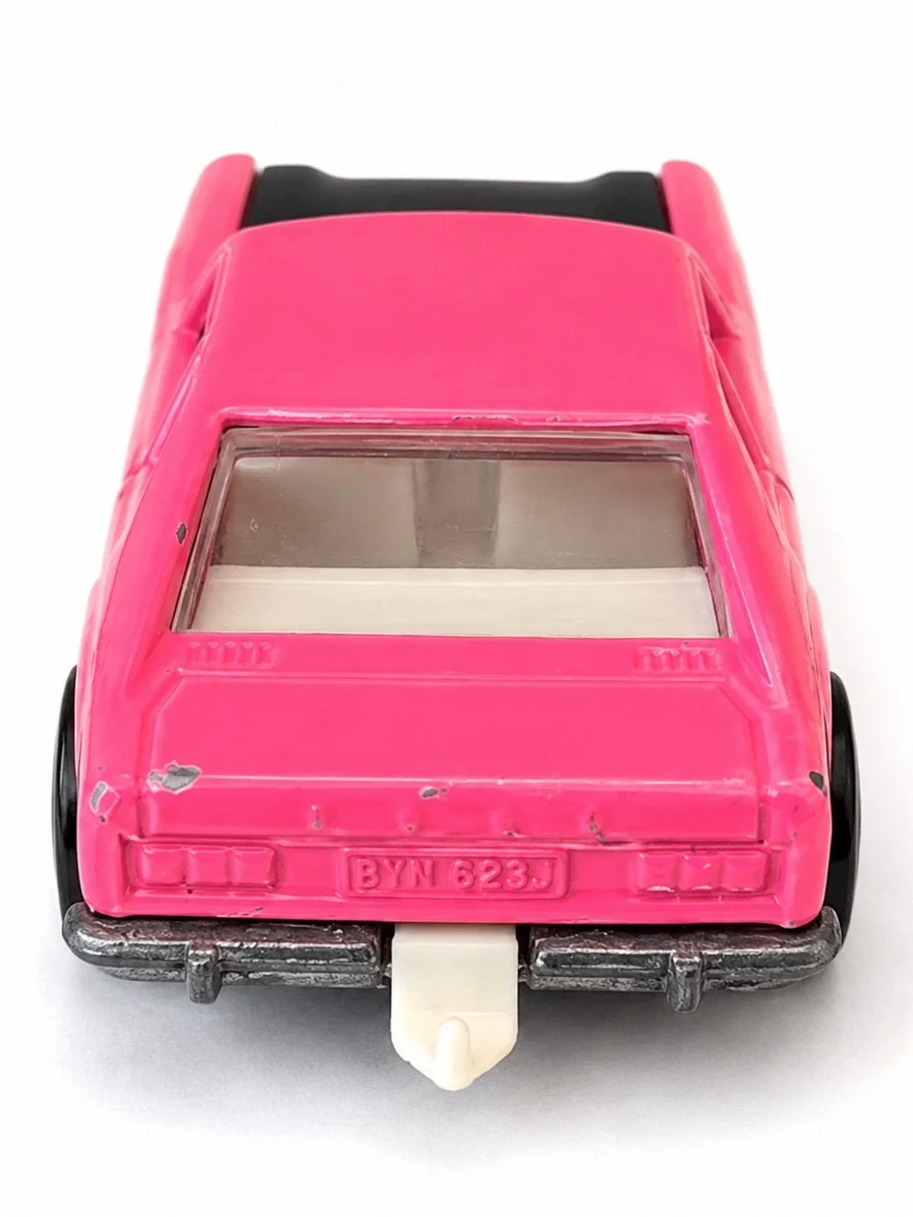 Vintage Matchbox Superfast 1970 No. 54 Ford Capri Pink Black Hood Lesney